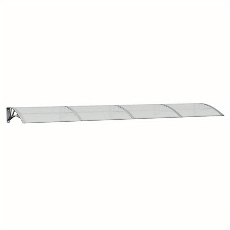 Deurkapje – Deurafdak – Deuroverkapping – Regendoek – Afdakje – Grijs Transparant – Duurzaam Polycarbonaat – 350x75 cm – Weerbestendig en Lichtdoorlatend