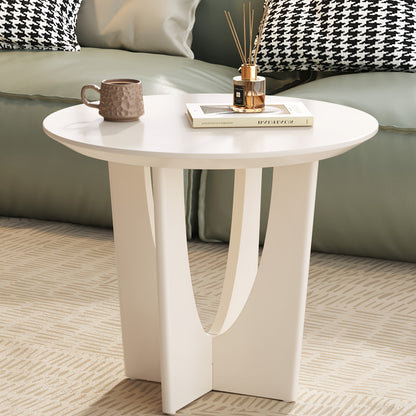 Bijzettafel – Nachtkastje – Side Table – Slede Tafel – Houten Tafeltje – Melkwit – Compact Formaat – Stevige Constructie