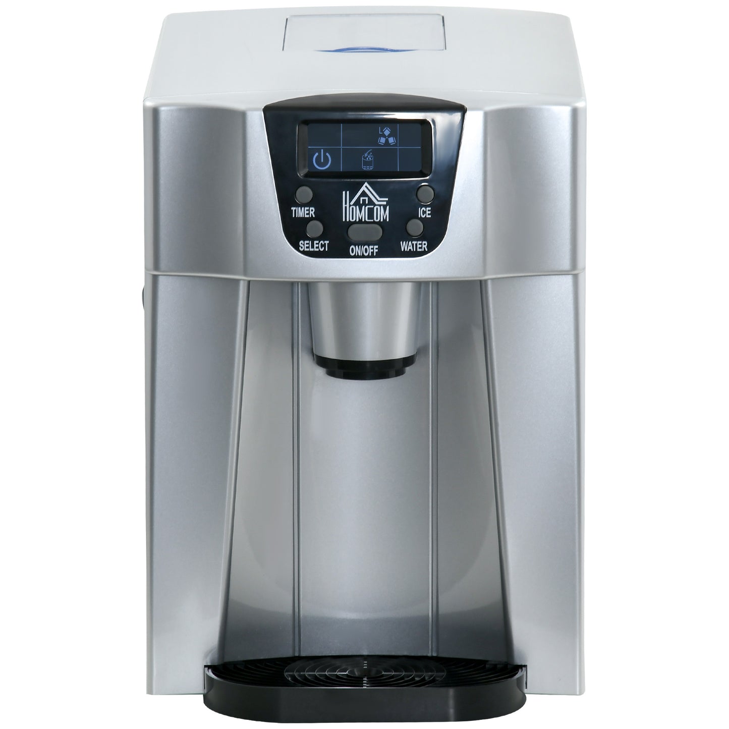 IJsblokjesmachine – IJsblokjesmaker – Icecube Maker – IJsblokjes apparaat – IJsblokjes machine – Compact Zilverkleurig Ontwerp – Zelfreinigend Systeem & 1,2L Waterreservoir