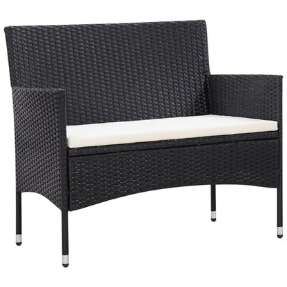 Loungebankset – loungeset – tuinmeubelset – hoekbank – tuinbank – Poly Rattan – Inclusief Dikke Kussens – Stevig Gepoedercoat Stalen Frame – Grijs
