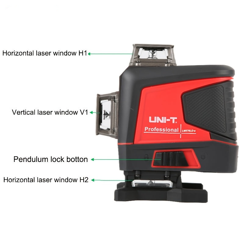 Laserwaterpas – Laserwaterpas 16 Lijnen – Lijnlaser – Nivelleerinstrument – Waterpas Laser – 16 Lijnen Voor Precisie – 360° Draaibare Basis – Oplaadbare Lithium Accu