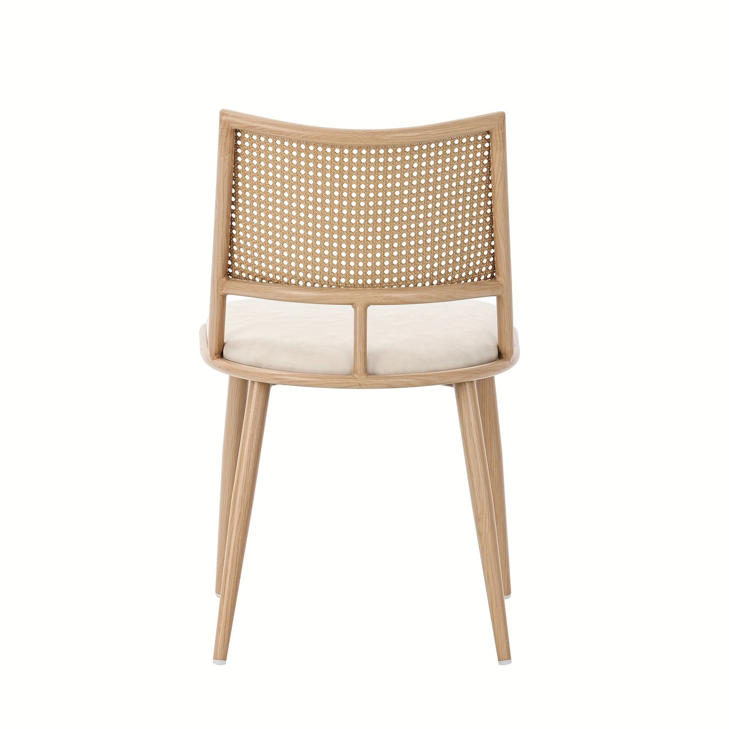 Eetkamerstoelen – Bistro Stoelen – Tafelsstoelen – Kamerstoelen – Design Stoelen – Set Van 2 – Handgeweven Rattan Rugleuning – Duurzame Comfortabele Zitting