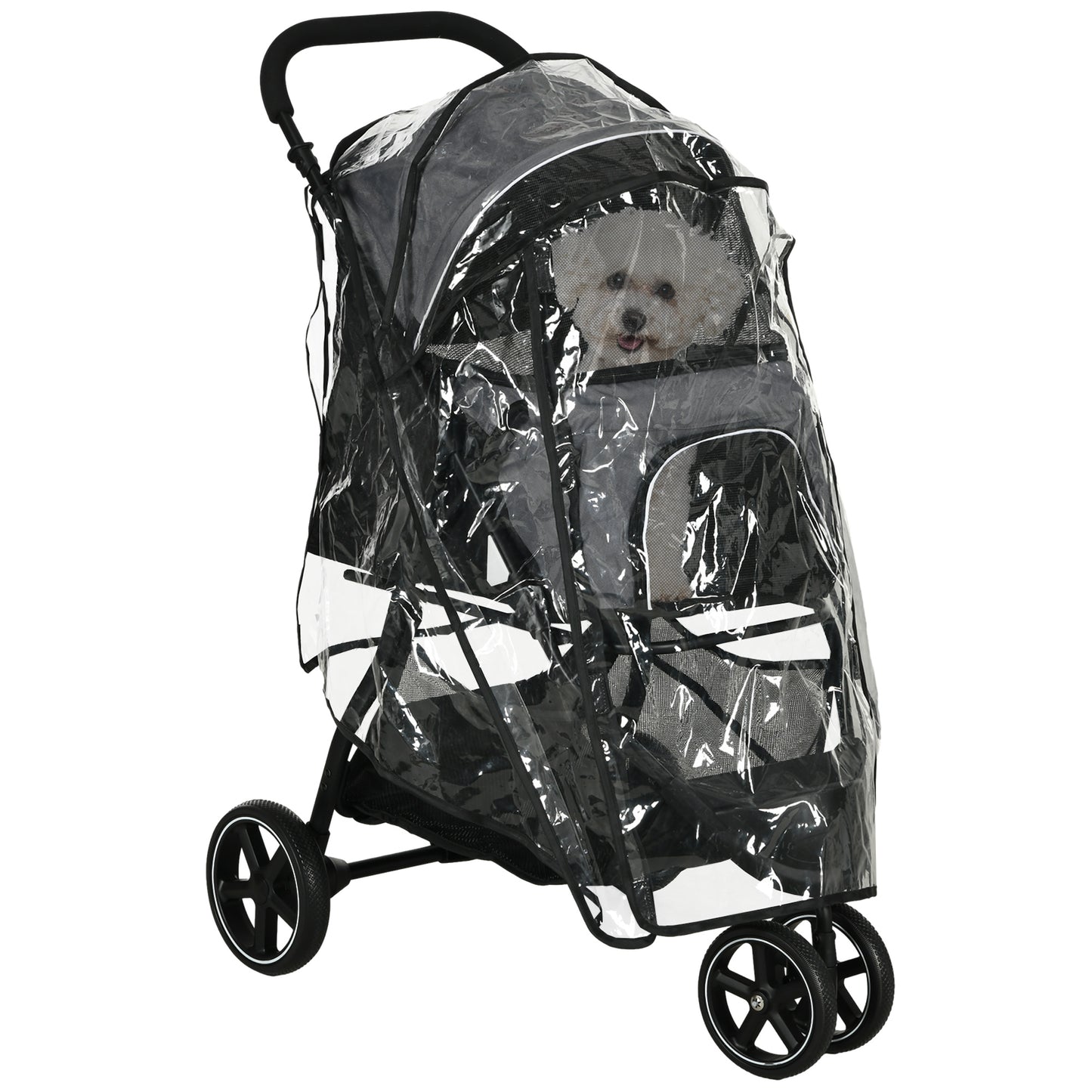 Hondenhok – Hondenhuis – Hondkennel – Hondenhuisje – Hondenschuur – Massief Hout – Weerbestendig Dak – Opklapbaar Dak – Uitneembare Vloer – 109x79x72 cm – Grijs Wit Zwart