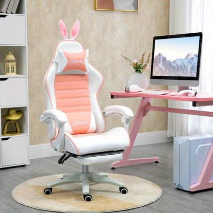 Ergonomische Gamingstoel – Bureaustoel – Gamestoel – Zwart Kunstleer – Draaistoel – Verstelbare Armleuningen – Lendensteun – Handmatige Rugleuning
