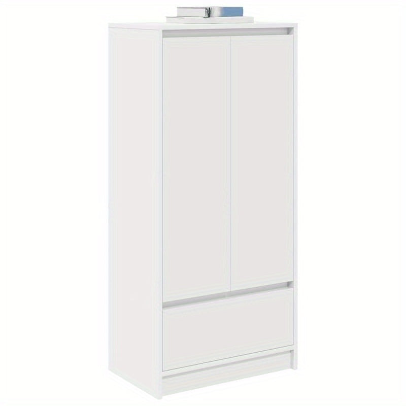 Opbergkast – Opbergmeubel – Kast – Ladekast – Bergkast – Wit – Hoogwaardig Hout – Compact Formaat 55,5x34x119,5 cm