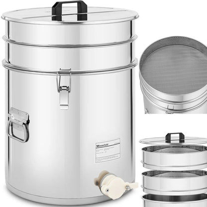 Honey Extractor with a Sieve Lid And STAL 30 L Valve