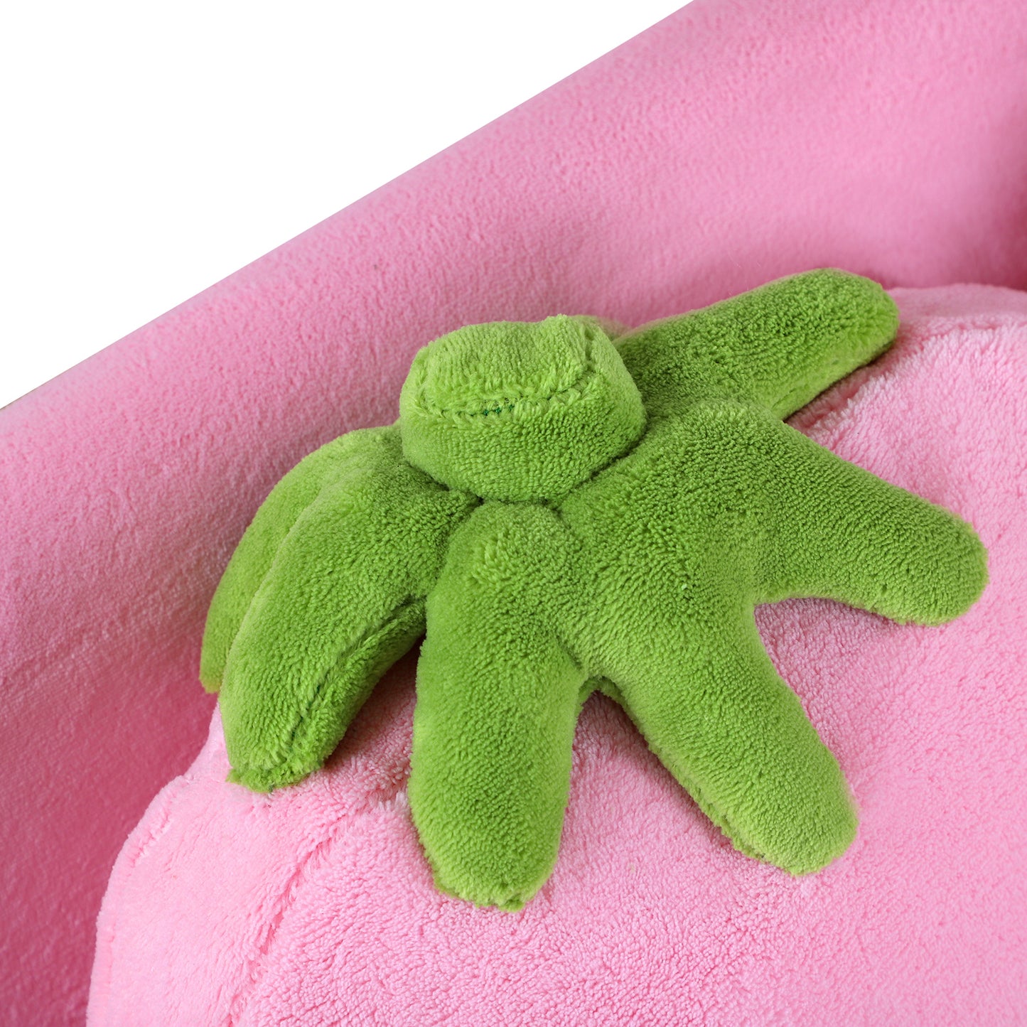 Kinderfauteuiltje – Kinderstoel – Kinderbankje – Zitzak Kind – Speelstoel – Roze Coral Fleece – Stevige Houten Poten – Comfortabele Foam Vulling