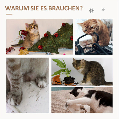 Kattenkrabpaal – Krabmeubel – Klimeiland – Kattenboom – Kattenhuis – Beige Kleur – Duurzaam Sisal – Pluche Comfort