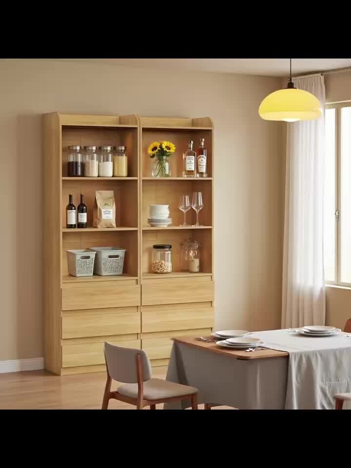 Houten Boekenkast – Boekenplank – Opbergkast – Vakkenkast – Boekenkast Verticaal – 3 Vakjes – Duurzaam Hout – 180x59x32 cm