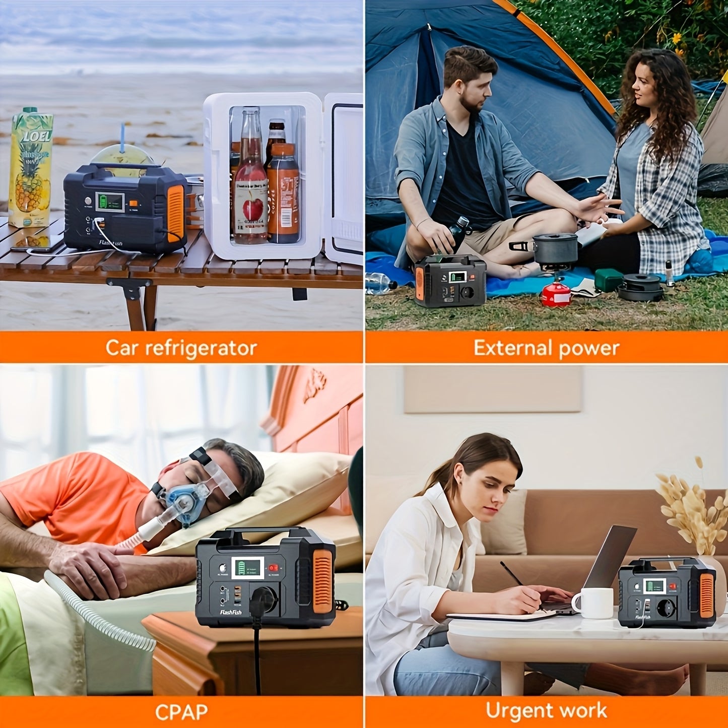 Powerbank – Power Station – Draagbare Oplaadmodule – Noodstroomvoorziening – Zonne-oplader – 200W Vermogen – 100W Opvouwbaar Zonnepaneel