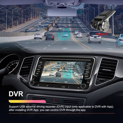 Double DIN Autoradio – Inbouw Car Stereo – Multimediaspeler – Navigatiesysteem – Auto Radio – 7 Inch Touchscreen – AHD Achteruitrijcamera & DVR Dashcam
