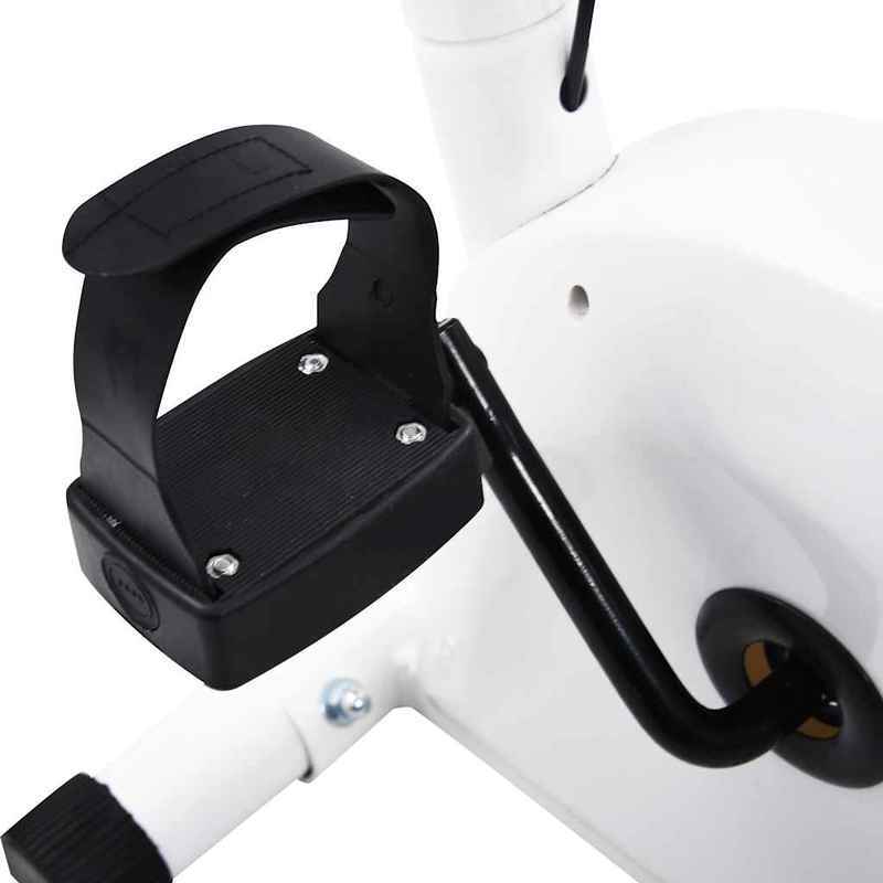 Hometrainer – Fitnessfiets – Indoor Fiets – Soepele Weerstand – Blanco – Compact Ruimtebesparend – Robuuste Stalen Basis
