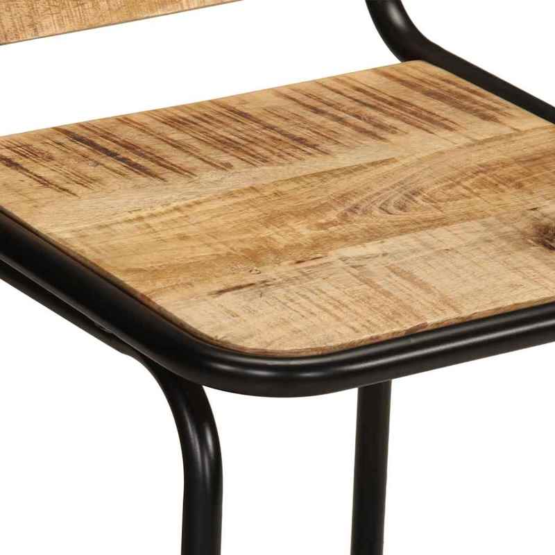 Bar stool 2pcs 46x35.5x70cm rough mango solid wood, Bar Seating, Kitchen Stools, Minimalist Stools, Modern Bar Stools, Hardwood Construction, Durable Stools