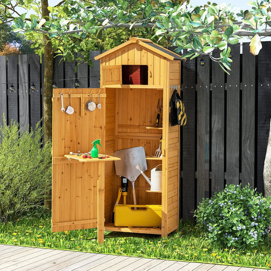 Tuinhuisje – Tuinschuur – Tuinhut – Gereedschapsschuur – Buitenberging – Houten Constructie – Waterdicht Asfalt Dak