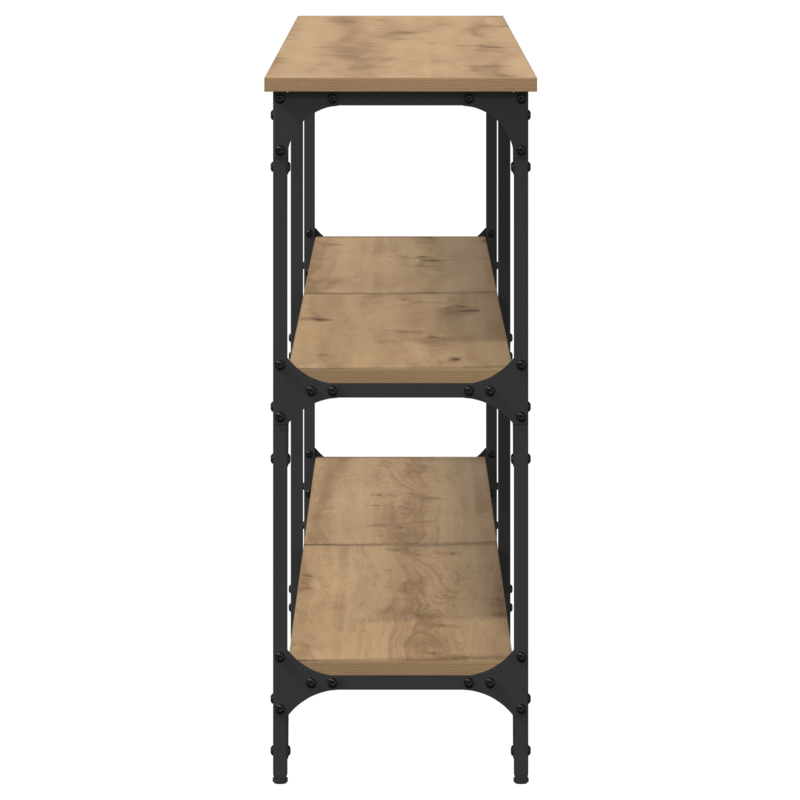 Sidetable – Consoletafel – Wandtafel – Haltafel – Bijzettafel – Massief Eikenhout – 200x29x75 cm – Smal en Duurzaam