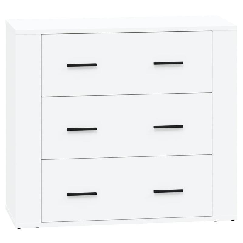 Dressoir – Kast – Opbergkast – Ladekast – Commode – Set Van 2 – Wit Bewerkt Hout – Stijlvol En Praktisch