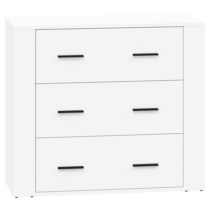 Dressoir – Kast – Opbergkast – Ladekast – Commode – Set Van 2 – Wit Bewerkt Hout – Stijlvol En Praktisch