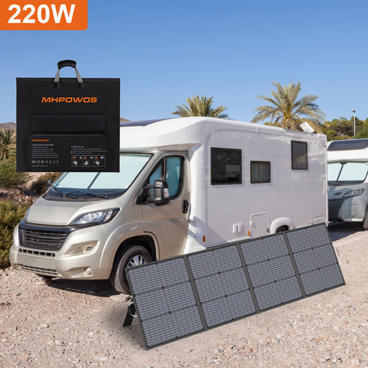 Zonnepaneel – Solar Paneel – Zonnecel – PV Paneel – Zonne-energie Paneel – 220W 20V – Hoog Rendement 23,5% Single Crystal – Geschikt Voor 12V/24V/36V Systemen
