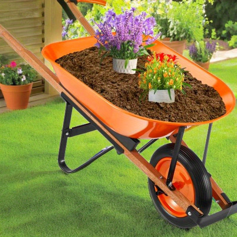 Kruiwagen – Tuinkar – Tuinkarretje – Bouwkruiwagen – Transportkar – Eénwielige Constructie – Hoge Draagkracht 150 kg