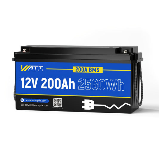 12V 200Ah LiFePO4 Accu – Lithium Accu – Camper Accu – Boot Accu – Thuisbatterij – Lange Levensduur – Geavanceerd BMS & Laagtemperatuurbescherming