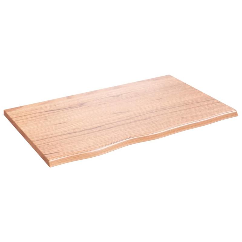Solid Wood Oak Veneer Table Top - Light Brown Modern Minimalist Large Rectangular Desk Surface, 203.2cm x 127.0cm x 5.08cm Thick, Easy Assembly, Durable & Sturdy for Kitchen, Dining, Home Office, Coffee Table - Versatile Indo