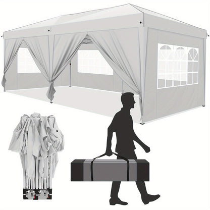Partytent – Opvouwbare Tent – Feesttent – Buiten Tent – Luifel – 3×6 Meter – Eenvoudig Opzetten – Stevige Constructie