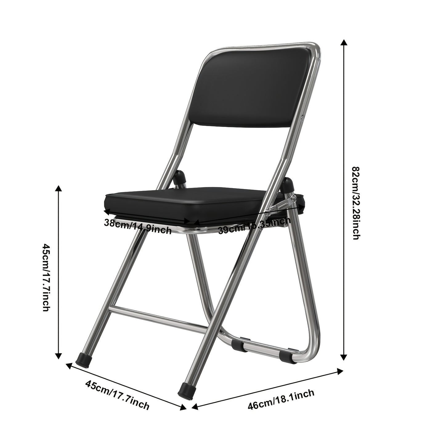 Set van 4 Leren Eetkamerstoelen – Zwarte Lounge Stoelen met Comfortabele Bekleding – Geschikt voor Keuken, Restaurant, Feest of Vergaderruimte