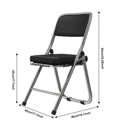 Set van 4 Leren Eetkamerstoelen – Zwarte Lounge Stoelen met Comfortabele Bekleding – Geschikt voor Keuken, Restaurant, Feest of Vergaderruimte