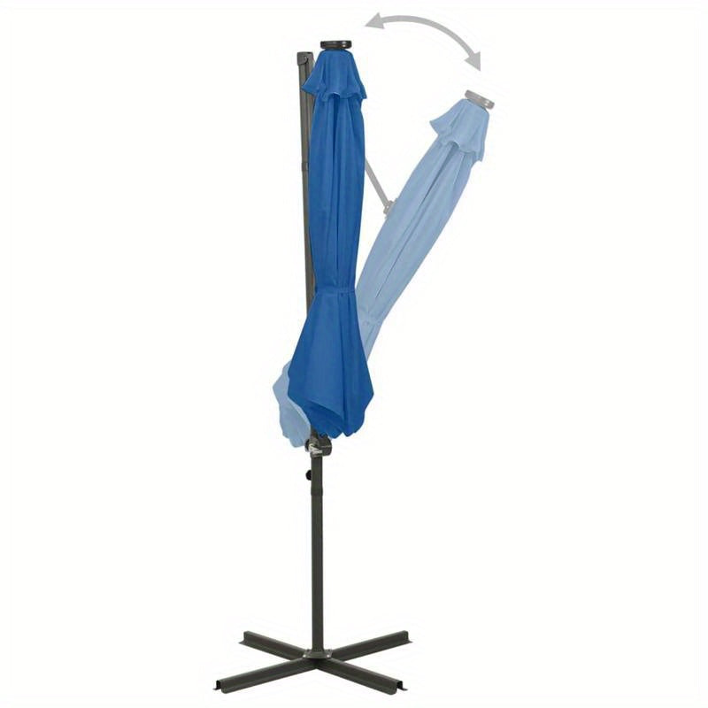 Zwevende Parasol – Lichte Parasol – Vierkante Parasol – Blauw Azure Parasol – Stevig Metalen Frame – Vented Top Voor Comfort