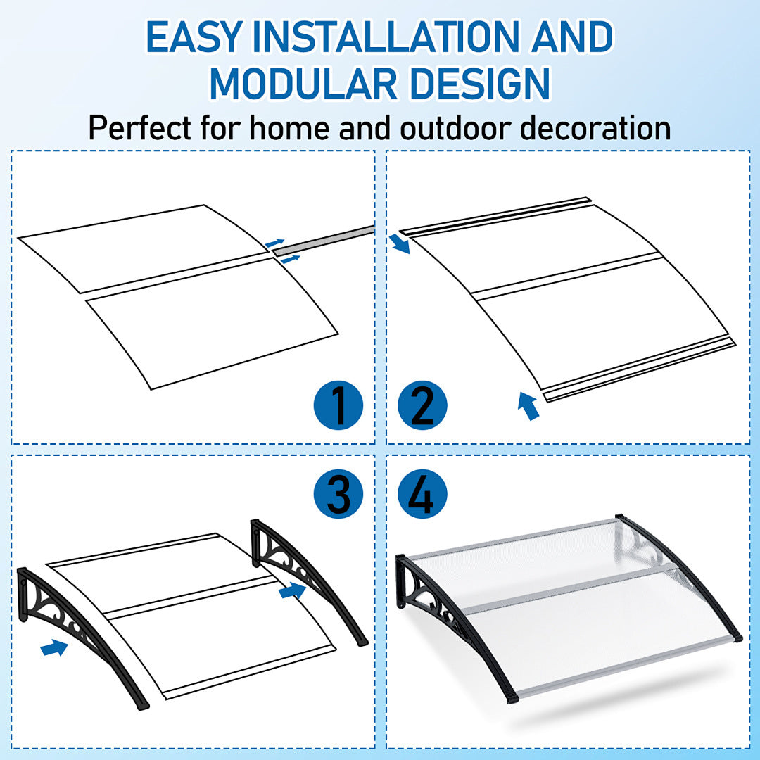 Outdoor Door Awning – Weatherproof Canopy for Doors, Windows & Balconies, Stylish Rain & Wind Protection, Safe Anti-Slip Entrance Cover