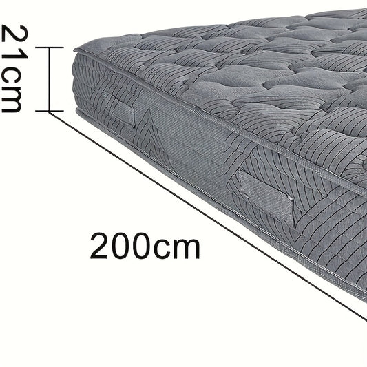 Pocketveringmatras – 7-Zone Matras – Orthopedisch Matras – Foam Matras – Luxe Matras – Grijs – 140x200 cm – Hoogte 21 cm – Plush Comfort – Duurzame Constructie