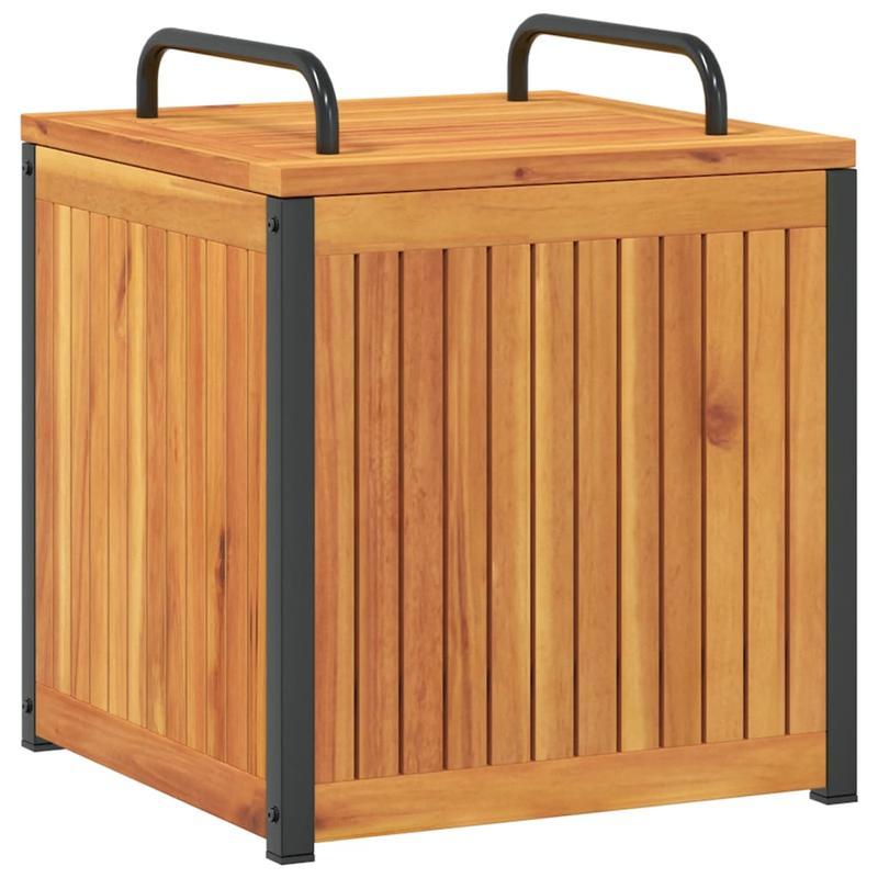 Buitenopslagdoos – Tuinbox – Opbergkist – Gereedschapskist – Kussenbox – Robuust Stalen Materiaal – Verstelbare Hoogte 45x45x45/53 cm