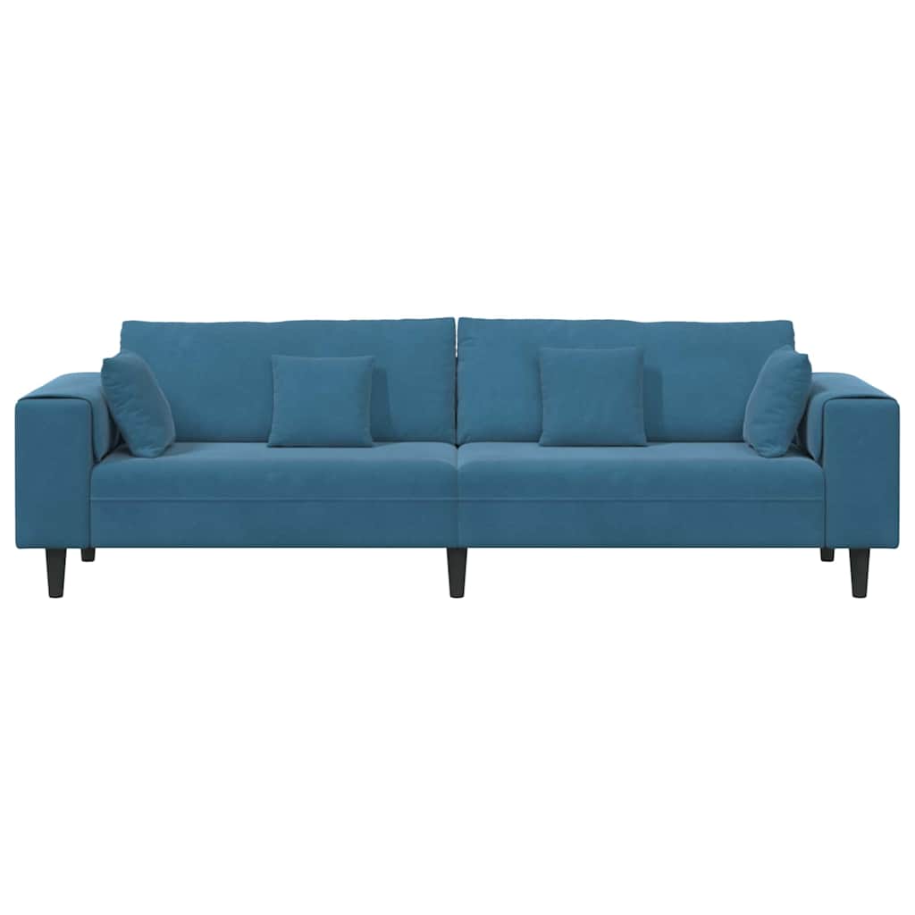 Velvet Bank – Fluwelen Sofa – Zitbank – Bankstel – Woonkamerbank – Zwart – Stevig Houten Frame – Comfortabele Foamvulling