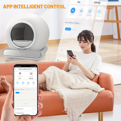 Automatische Kattenbak – Zelfreinigende Kattenbak – Slimme Kattenbak – Kattenbak Met App – Robot Kattenbak – Grote Capaciteit 74L – Geurcontrole Met Negatieve Ionentechnologie