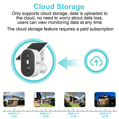 Beveiligingscamera – Camerabewaking – Buitencamera – IP-camera – Bewakingscamera – 3MP Full-Color Nachtzicht – Zonne-energie Met Menselijke Detectie