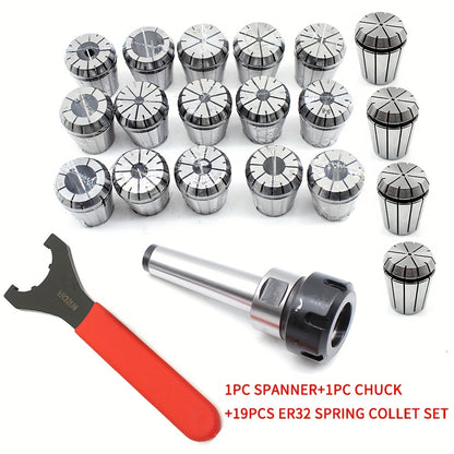 Spanenhouder – Spankopset – Freeshouder – Veerspankop – CNC Spantool – Alloy Stalen Set – Nauwkeurige Precisie – Compleet Met 19 Maten