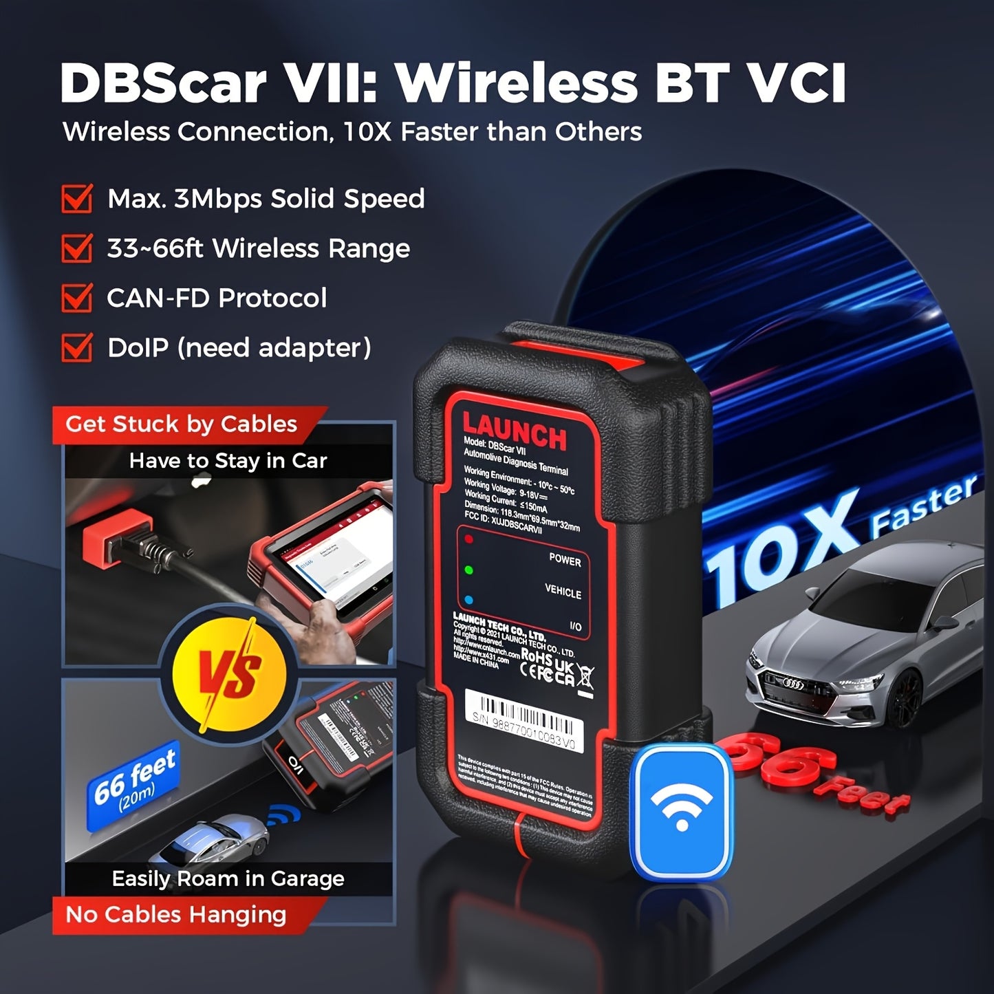 OBD2 Diagnosetool – Autoscanner – Foutcode Uitlezer – Diagnose Scanner – Auto Diagnoseapparaat – Bidirectionele Communicatie – Wifi Connectiviteit