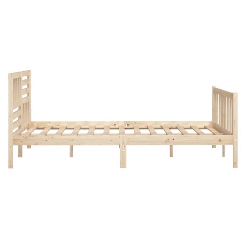 Small Double Bed Frame 120x190cm - Wood & Particle Board Composite Modular Bed Frame with Removable Durable Parts, Easy Assembly Space-Saving Design for Small Spaces, Bed Frame for Bedroom, Contemporary Bed Style, Sleek Woode