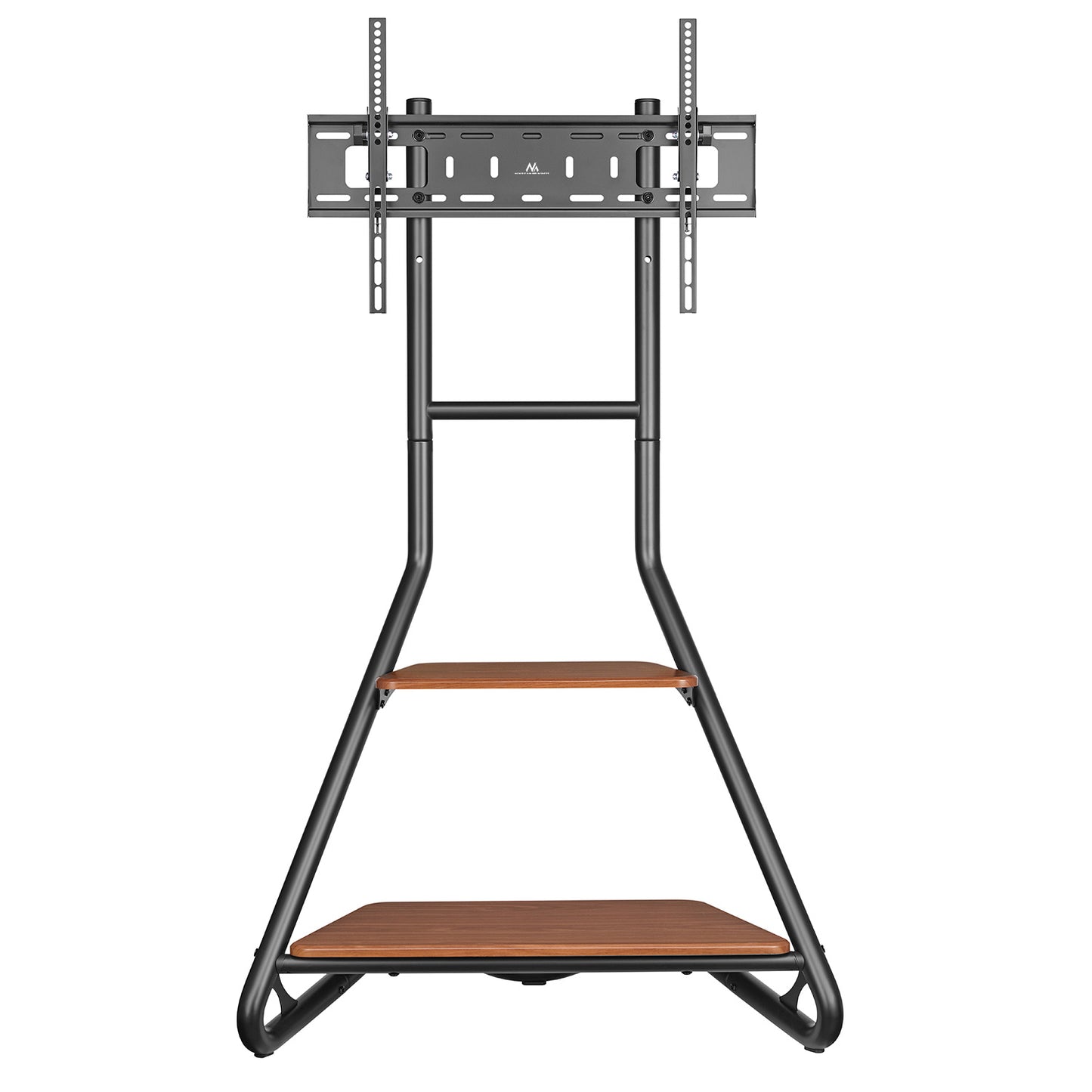 Universele TV-standaard – TV-meubel – TV-houder – TV-voet – TV-plank – Geschikt voor 37-75 Inch – Met Houten Planken en Kabelbeheer