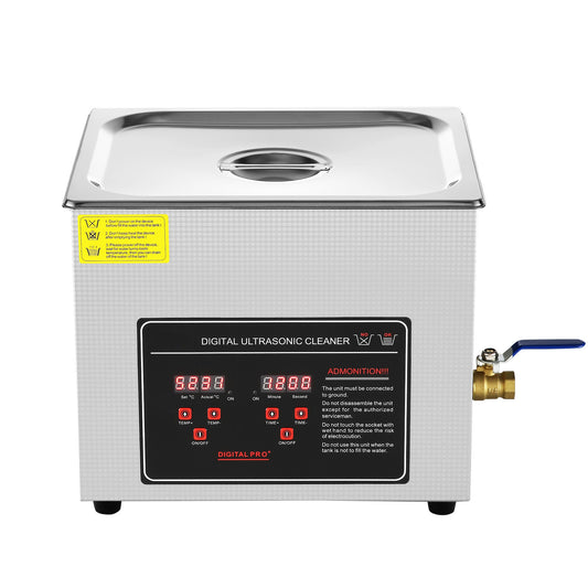 Ultrasoon Reinigingsapparaat – Ultrasone Reiniger – Sieradenreiniger – Brillenreiniger – Horlogereiniger – 10 Liter RVS Tank – Digitale Timer & Verwarming