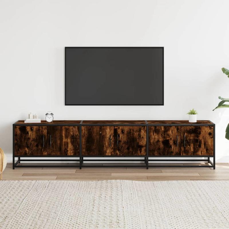 Tv-meubel – Tv-kast – Meubel – Mediawand – Gerookte Eik – 180x35x41 cm – Duurzaam Houten Materiaal