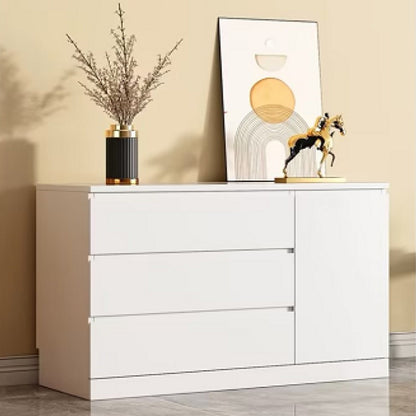 Dressoir – Kast – Sideboard – Ladekast – Opbergmeubel – Modern Wit – 3 Laden – Vrijstaand – Minimalistisch Design