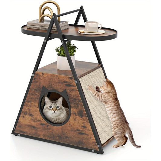 Krabmeubel – Krabkast – Kattenkast – Krabhuis – Kattenmeubel – Compact 60x76 cm – Sisal Krabmatten & Verstelbare Planken