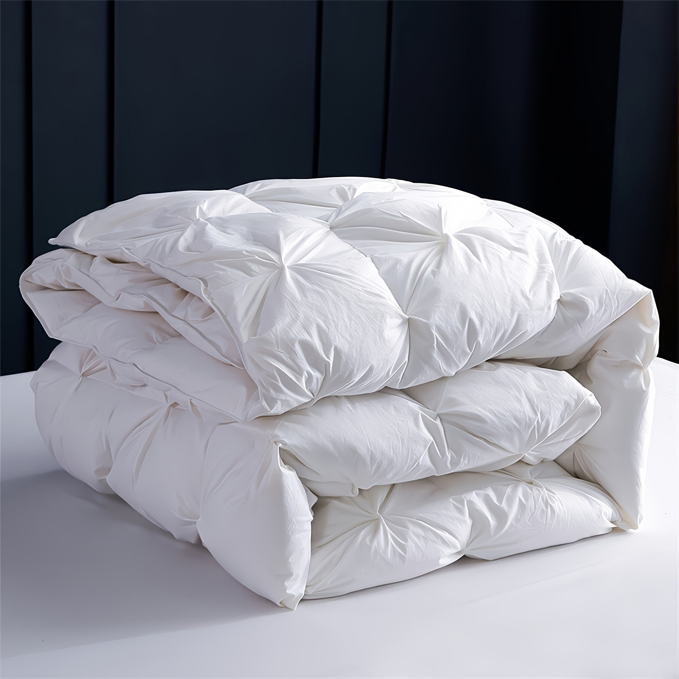Premium Winter White Goose Down Duvet With 3D Baffle Box & Gusseted Design - 800FP White Goose Down & Feathers, Lightweight And Fluffy Bed Cover For Cold Nights, Elegant Bedding For All Seasons, Goose Down Comforter (220×240