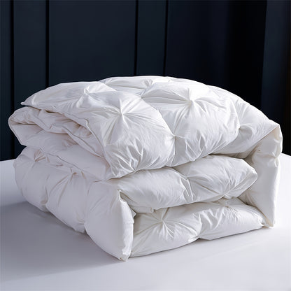 Premium Winter White Goose Down Duvet With 3D Baffle Box & Gusseted Design - 800FP White Goose Down & Feathers, Lightweight And Fluffy Bed Cover For Cold Nights, Elegant Bedding For All Seasons, Goose Down Comforter (220×240