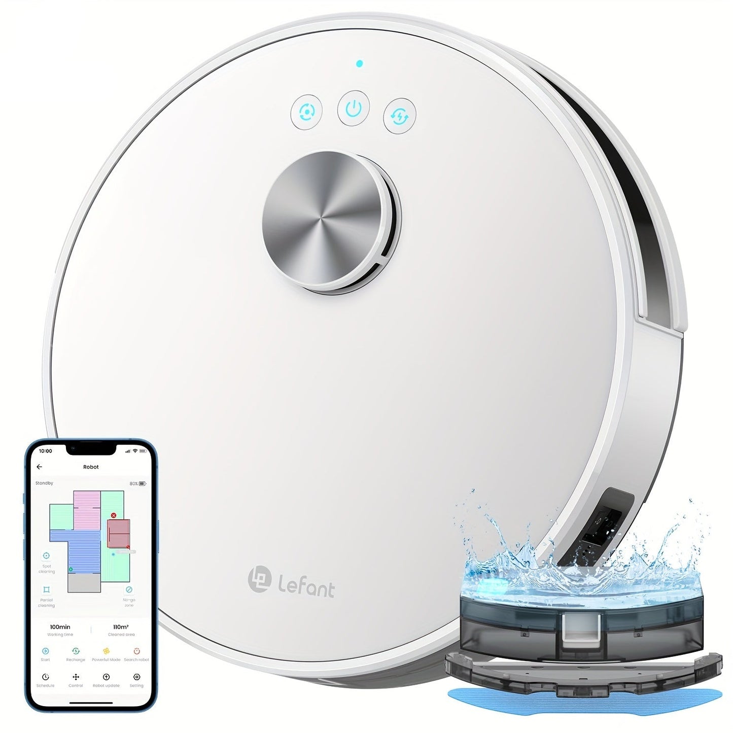 Robotstofzuiger – Dweilrobot – Stofzuigrobot – Automatische Stofzuiger – Schoonmaakrobot – 4000Pa Zuigkracht – Dual Power Batterij & Netstroom