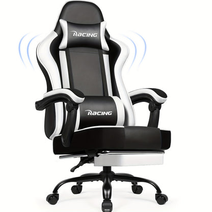 Gamingstoel – Gamestoel – Gaming Chair – Game Stoel – Bureaustoel – Verstelbaar tot 165° – Met Voetensteun en Ergonomisch Lendenkussen