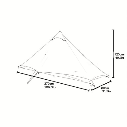 Trekkingtent – Lichtgewicht Tent – Koepeltent – Backpacking Tent – Wandel Tent – Ultralicht 1 Persoons – 20D Nylon – Compact & Stevig