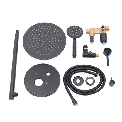 Thermostatic shower mixer Shower set Shower system Rain shower head Handheld shower head Concealed installation, Bathroom Upgrade, Minimalist Style, Wallmounted Shower, Shower Mixer Valve, Homeowners, Contractors