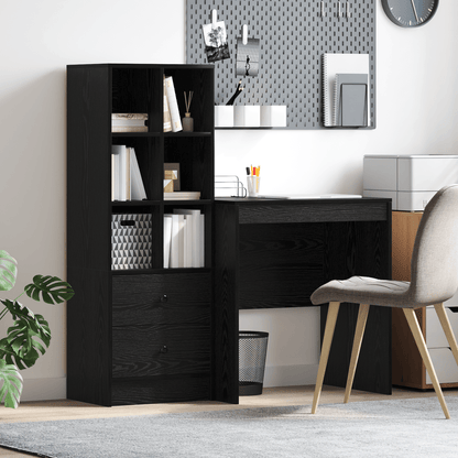 Bureaumeubel – Werkbureau – Computerbureau – Bureautafel – Study Table – Compact 70x50x76 cm – Hoogwaardig Eikenhout – Met Opbergruimte